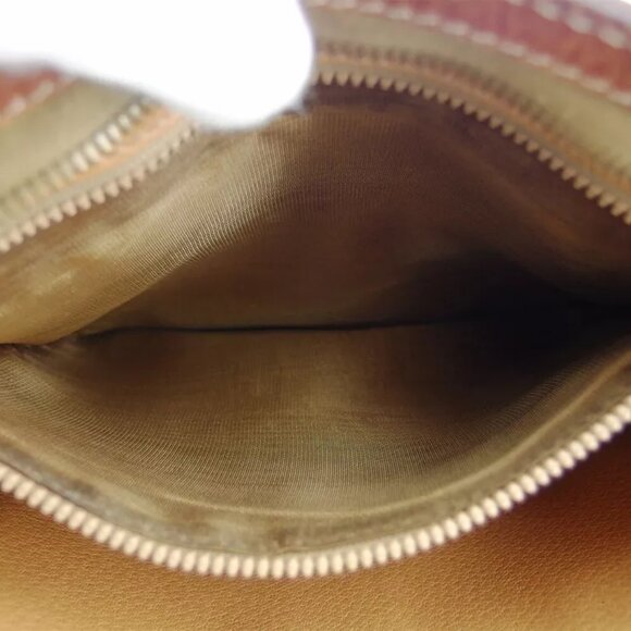 CELINE clutch bag macadam beige PVC ?~ leather Authentic - Picture 8 of 9